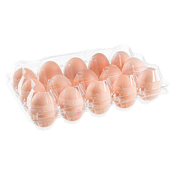 15 Holes Transparent Blister Process Plastic Egg Tray Cartons