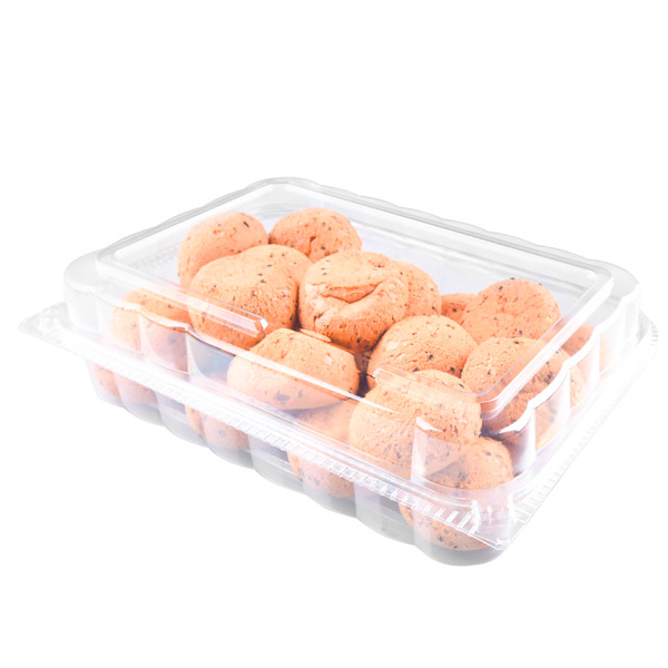 Wholesale the Big Bakery Food Packaging Pastry Takeaway Container with Hinged Lid