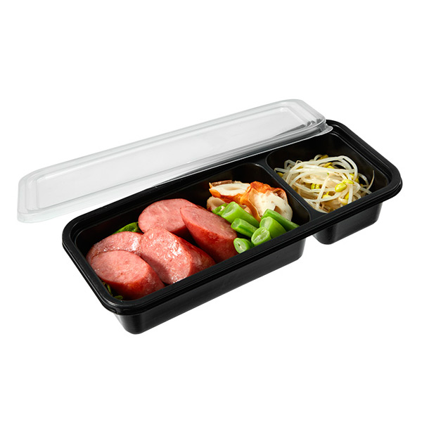 Japanese Style Rectangle Lunch Food Takeaway Container with Multi Compartments
