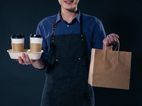 Biodegradable Food Packaging Used in Juice & Coffee Shop