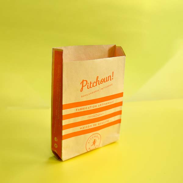 Recyclable Kraft Paper Bag Reusable Fast Food Snack Paper Bags Logo Printed