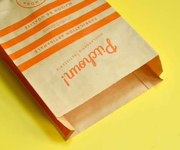 recyclable kraft paper bag reusable fast food snack paper bags logo printed