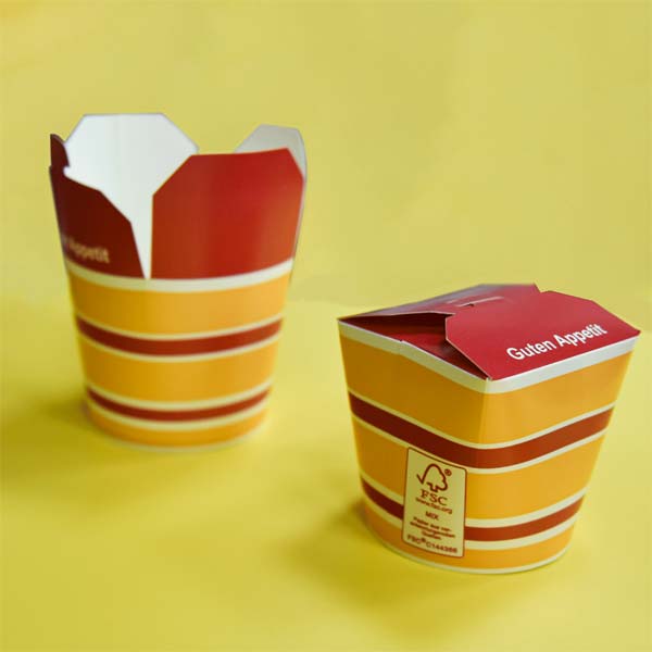 Biodegradable Recyclable Boxes Take out Hot Fast Food Fried Bowl