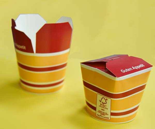 biodegradable recyclable boxes take out hot fast food fried bowl