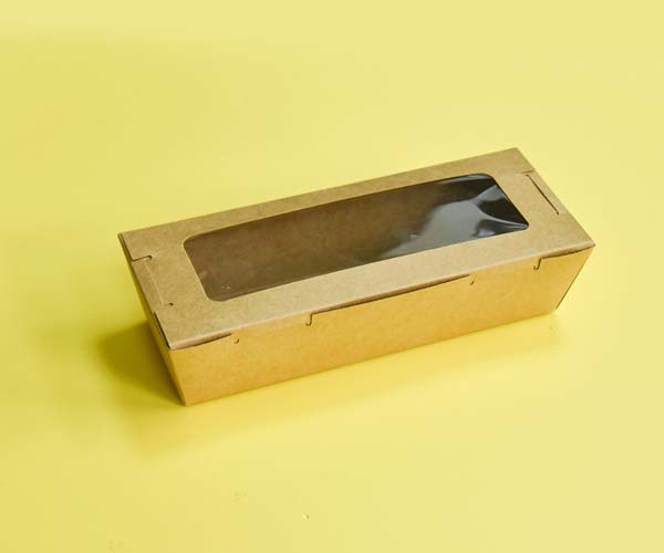 wholesale food grade takeaway disposable kraft paper cookie box
