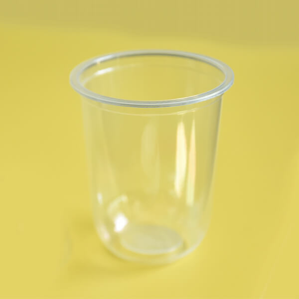 500ml Biodegradable U Shape Cup,Disposable Clear PP Plastic Bubble Tea Cup