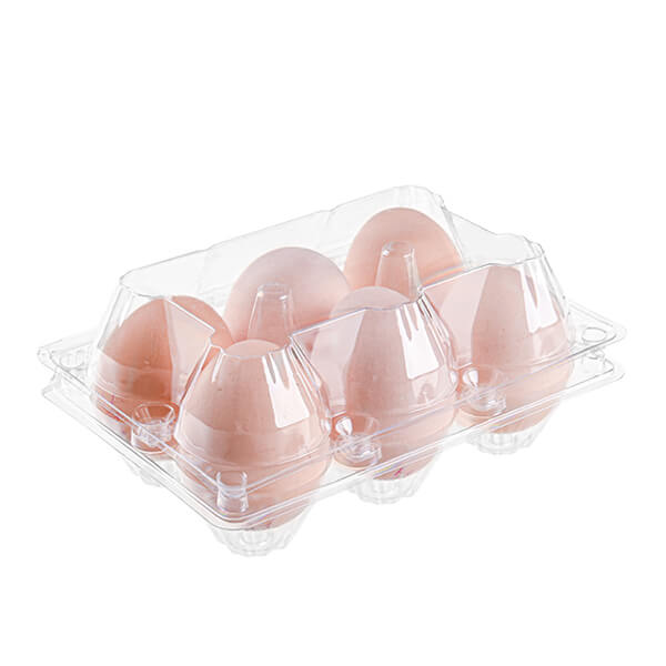 6 Holes PVC PET Transparent Rectangular Plastic Blister Egg Tray Hot Sale Products