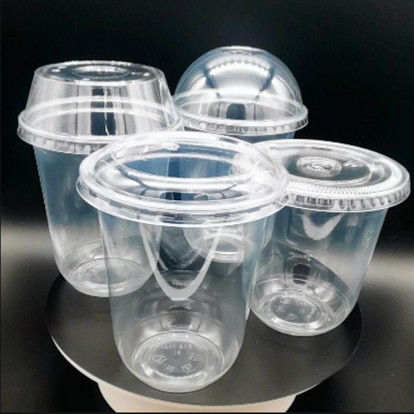 Round Disposable Custom Printing Logo Cold Drink Pet Plastic Wine Glasses Plastic Cups