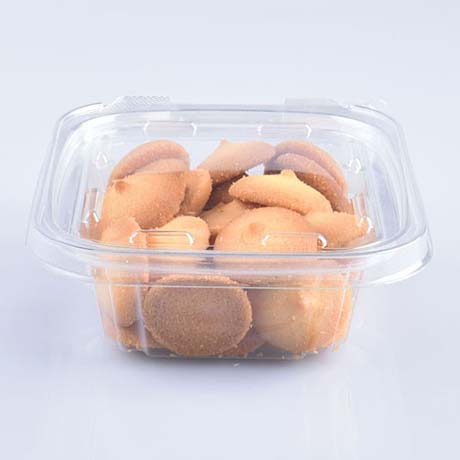 Wholesale Square Plastic Hinged Salad Food Nut Vegetable Container Tamper Evident Container
