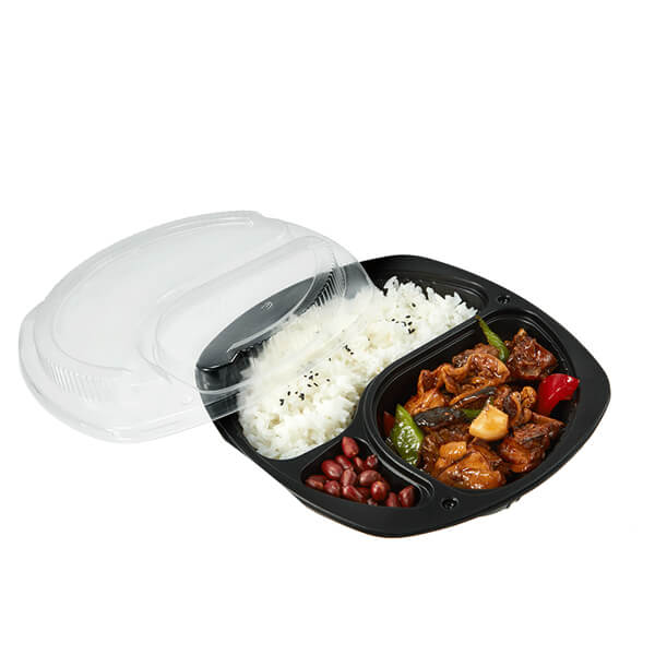 Factory Supplier Food Take out Packaging Disposable 3 Compartment Plastic Lunch Boxes