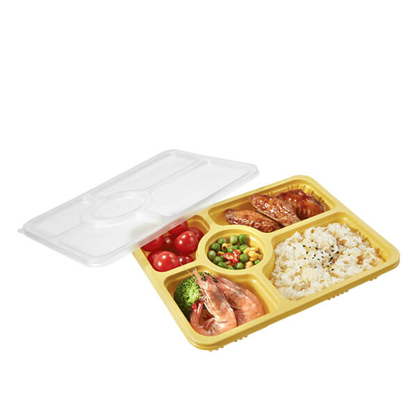 Wholesale Container PP Lunch 5 Compartment Box Plastic Disposable Meal Prep Containers
