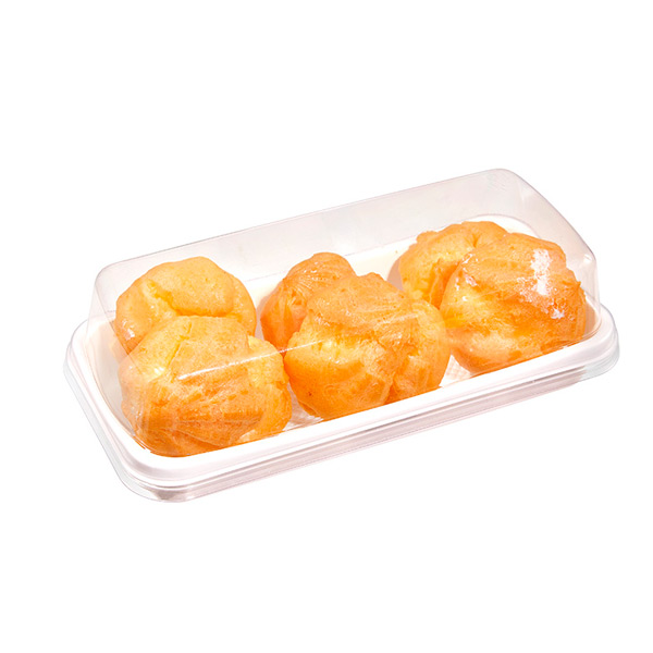 Factory Price Retangle Pet Pastry Container with Clear Lid