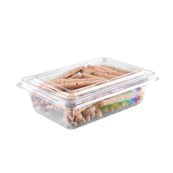 Disposable Black Rpet/pet Clear Bakery Box Square Plastic Cake Packaging Containers with Lid
