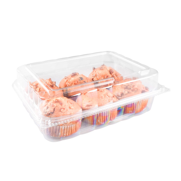 Clear Clamshell Bread Food Packgaing Take out Box with Tight Lid