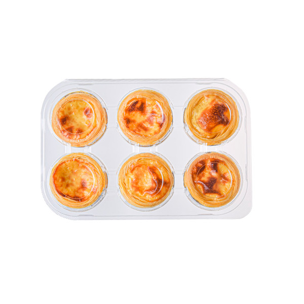 Egg Tart Indivied Single Packaging Take Away Disposable Trays with Sealing Lid