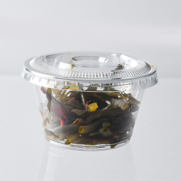 Wholesale Custom Size Disposable PET PP Rpet Sauce Container with Lid