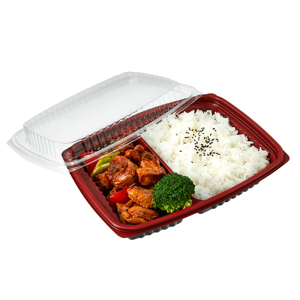 Wholesale 2 Compartment Container PP Lunch Leak-proof Container with Lid