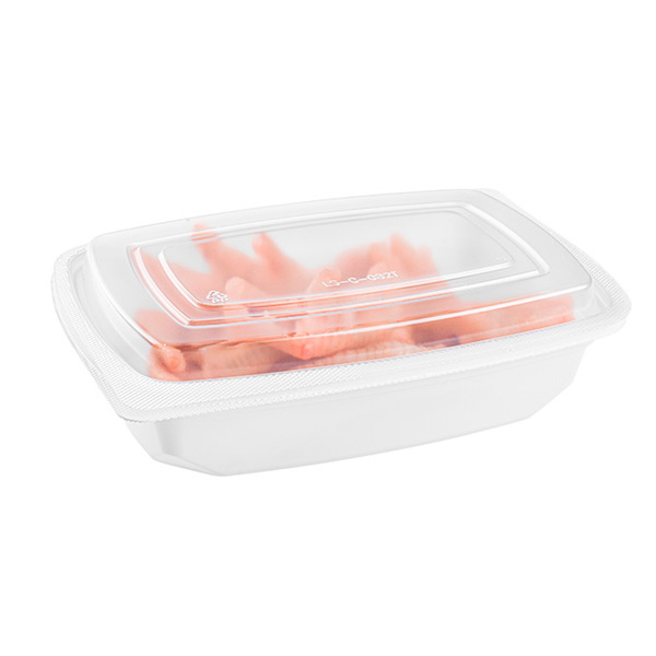 White Color Base Disposable Meal Prep Food Container with Lid