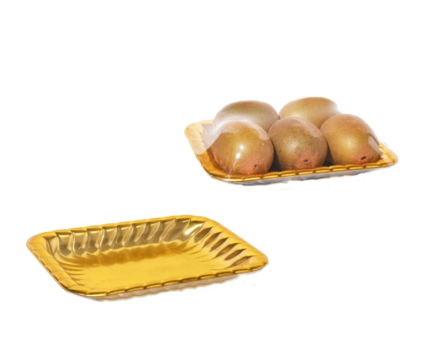 Lesui New Luxury Packaging Golden Plastic Tray For Premium Fruit