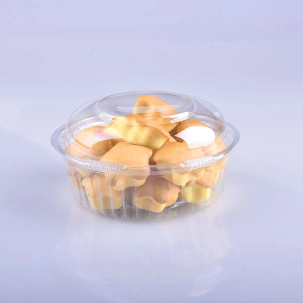 Food Safety Factory Direct Supply Round Cake Containers Disposable, Plastic Cake Tray with Round Lid