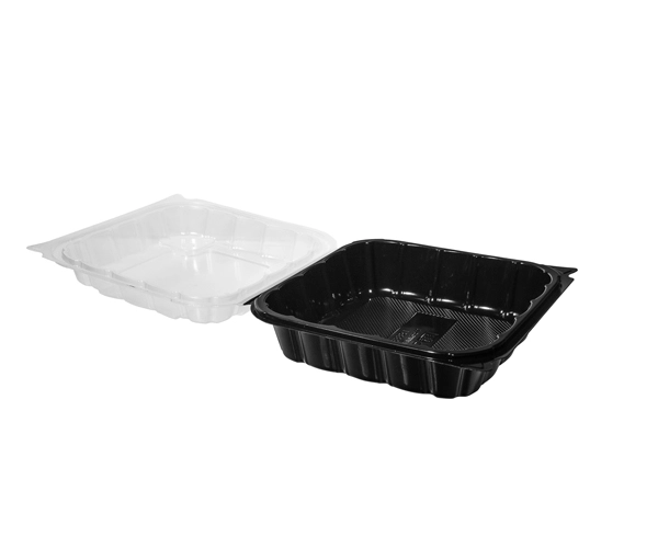 Lesui 1150ml microwaveable 1 compartment lunch food takeaway pp container with hinged lid