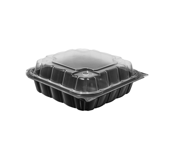 Lesui 1150ml microwaveable 1 compartment lunch food takeaway pp container with hinged lid