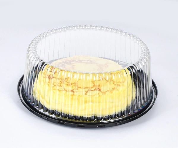 Lesui new box disposable black base clear dome cover 12 inches cake container carrying packaging-03.