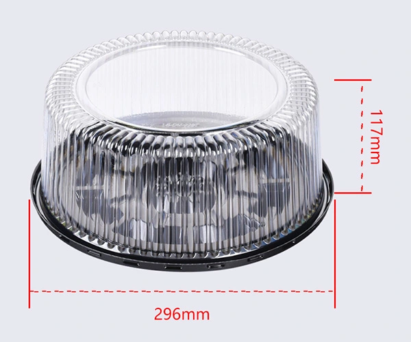 lesui new design food grade round disposable clear 10 inches cake packaging container 07