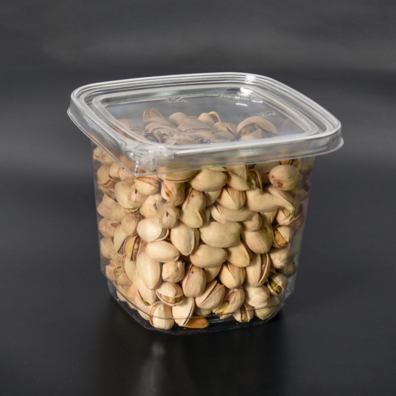 24oz Square Clear Hinged Tamper Evident Container