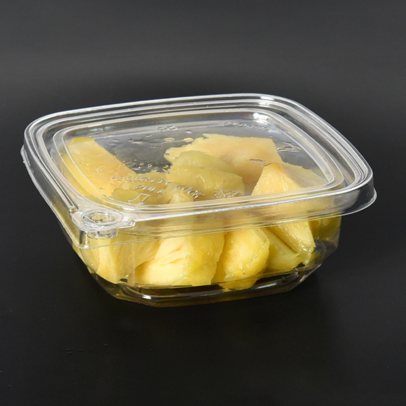 8oz square nuts packaging tamper evident container with leak proof lid