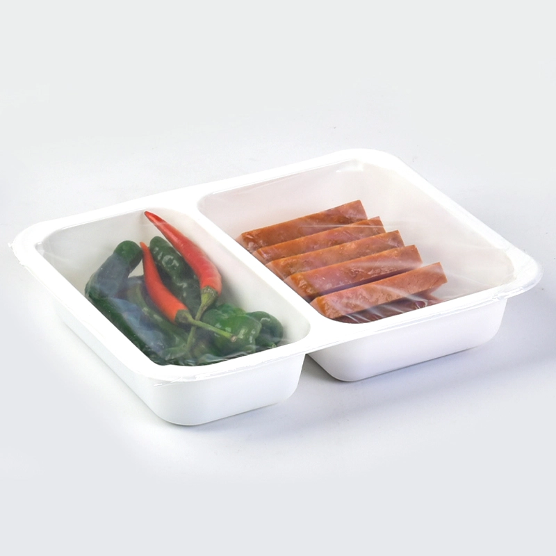 2 Compartments Disposable CPET Plastic Meal Container