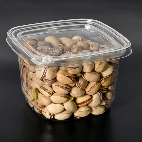 Factory 16 Oz Pet Transparent Tamper Evident Seal Disposable Plastic Hinged Containers
