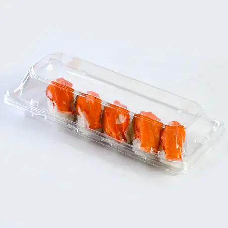 Transparent Disposable Plastic Sushi Packing Container Tray