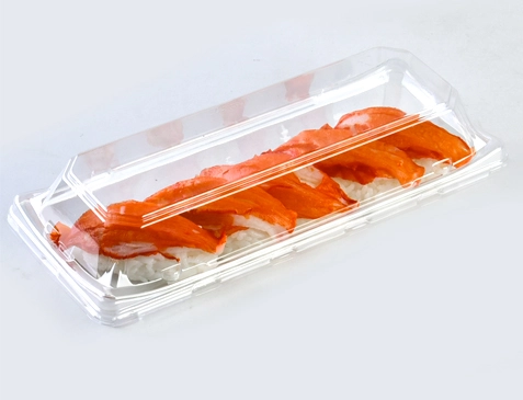 Transparent Disposable Plastic Sushi Packing Container Tray