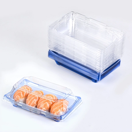Recyclable 6.8 inch PET blister food grade sushi container