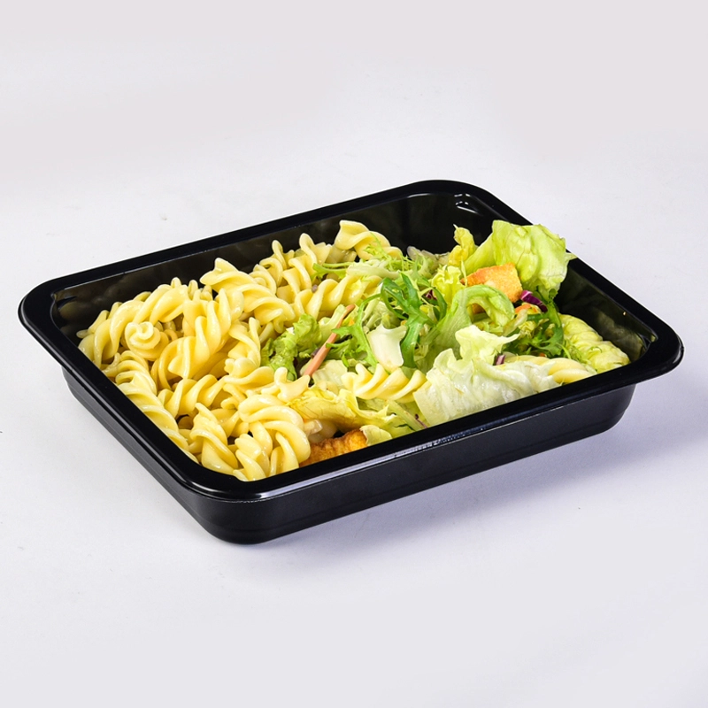 Rectangular Plastic Cpet Trays Oven Safe Take Out Meal Prep Container