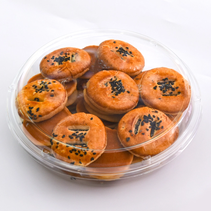 Factory Directly Customized Round Bakery Pastry Packing Boxes Clear Dessert Cookie Takeout Containers