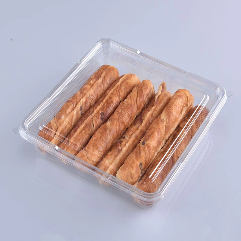 Custom PET Disposable Plastic Macaron Cake Bakery Cookie Pastry Containers with Clear Lid