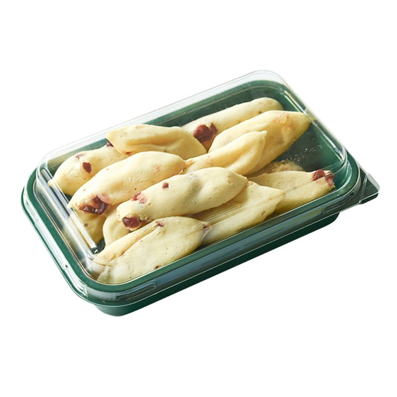 Green Vintage Style Bakery Pastry Packaging Boxes Bakery Pastry Container with Clear Cover