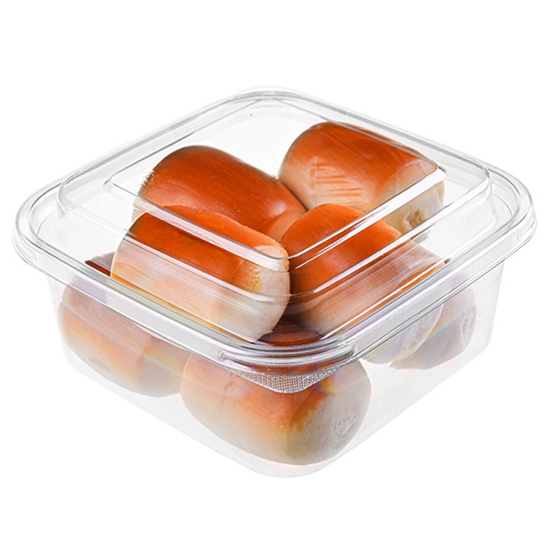 Clear PET Recyclable Plastic Clamshell Pastray Containers Food Takeaway Cookie Bakery Pastry Packaging Boxes