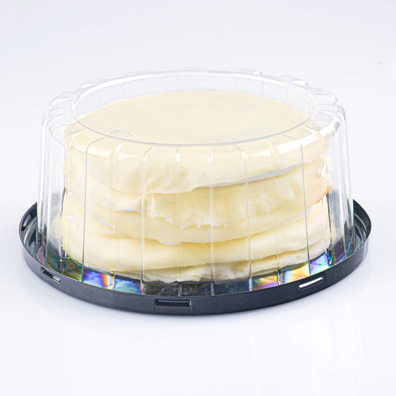 8 Inch Plastic Disposable PET Round Cake Display Container with Clear Dome Lid