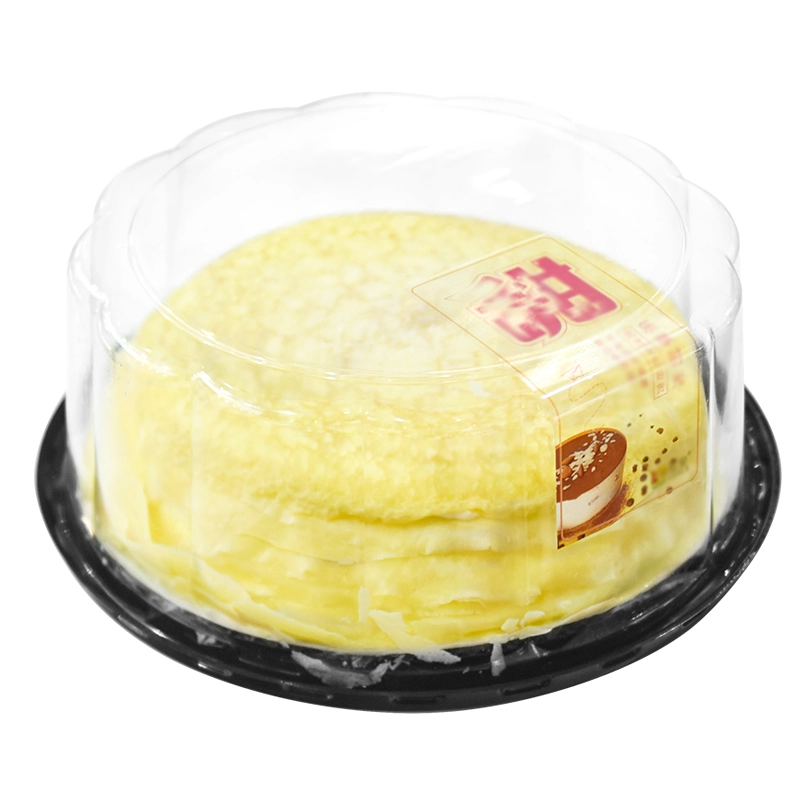 PET Plastic Black Base 10 inch Round Cake Container with Clear Dome Lid