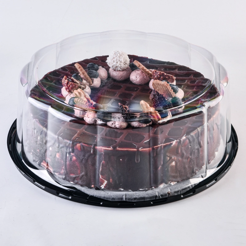 12 Inch Disposable Blister Dessert Packaging Container Food-Grade PET Plastic Cake Box