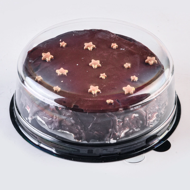 Food-grade PET Round Plastic Cake Container Wedding 6 Inch Cake Packaging Box