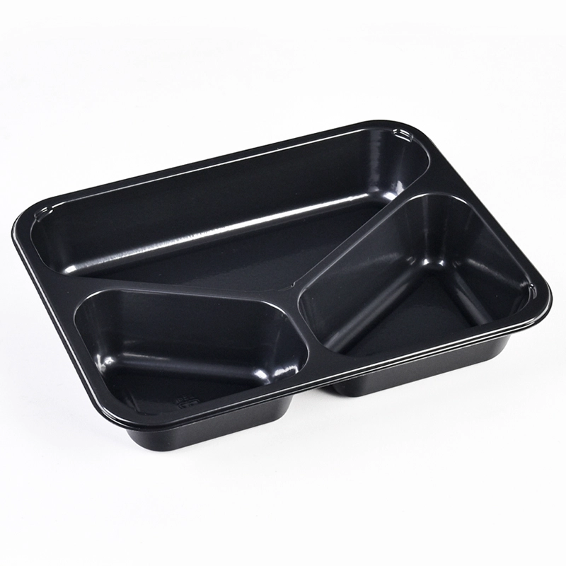 1000ml Dispsoable Food Grade Ovenable CPET Trays Plastic Airline Meal Box
