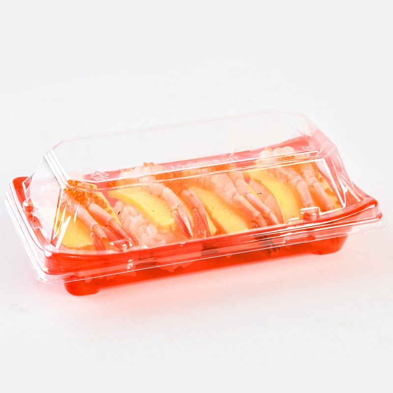 Disposable Plastic Sushi Togo Boxes Food Grade PET Sushi  Takeaway Packaging for Restaurant Use